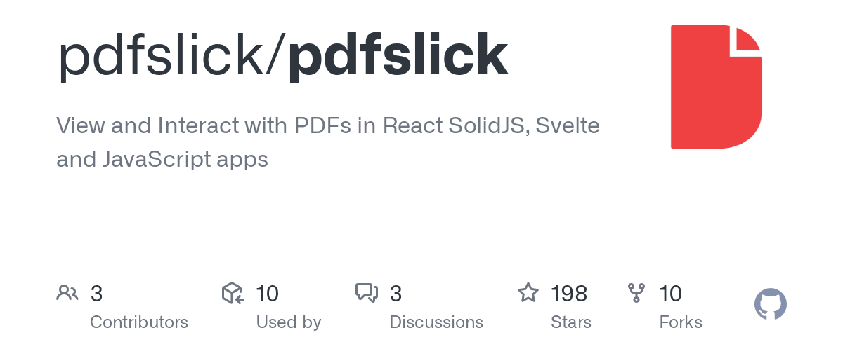 PDFSlick - Bibliothèque pour visualiser et interagir avec des documents PDF