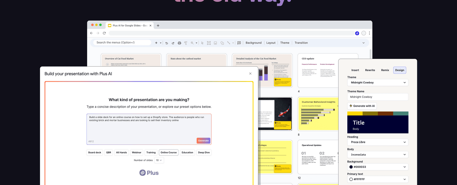 Créez des présentations PowerPoint et modifiez des diapositives avec l'IA