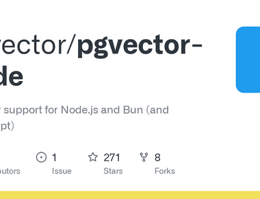 pgvector-node - Op�érations vectorielles avec PostgreSQL