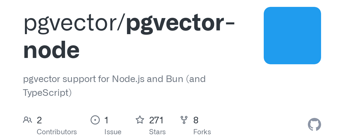 pgvector-node - Opérations vectorielles avec PostgreSQL