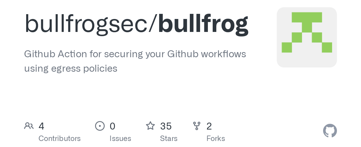 Bullfrog - Sécurisez vos flux de travail Github Actions