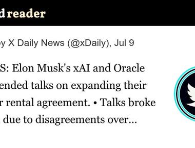 Elon Musk et Oracle - Fin des Discussions